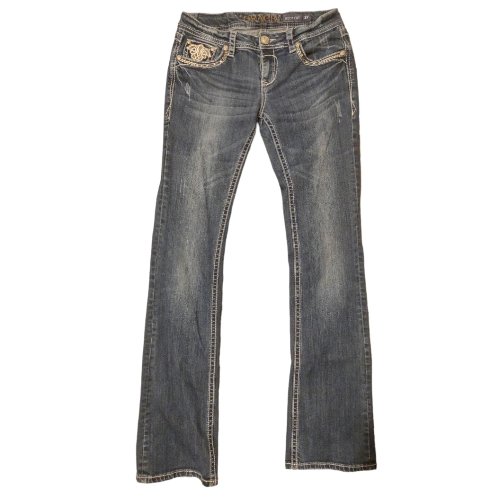 Grace Bootcut Embellished Jeans